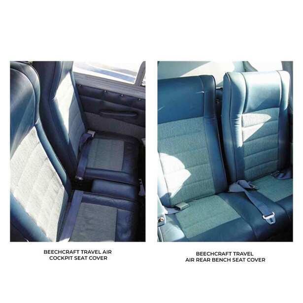 Beechcraft Travel Air Aircraft Sheepskin Seat Covers